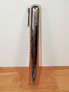 Vintage Single Silver Plated Cigar Tube Case Holder w/engraving 8" Length - Picture 1 of 10