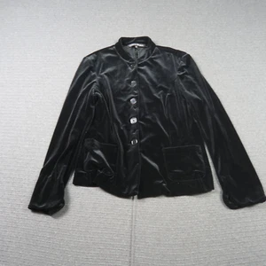 Charlie Brown Womens Blazer Jacket 14(AU) Large Black Velvet Formal Evening Wear - Picture 1 of 10