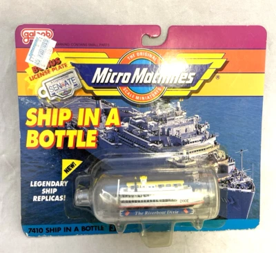 Galoob Micro Machines Ship in a Bottle 7410 #3 The River Boat Dixie NRFB - Image 1 of 4