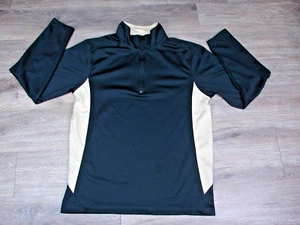 1/4 zip long sleeve shirt Blue Generation Black and Mustard size small - Picture 1 of 8