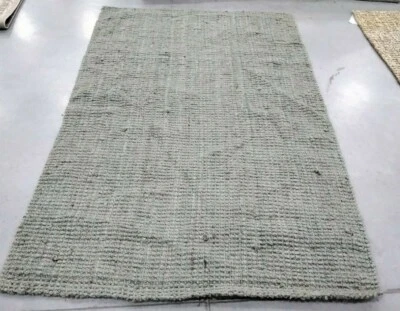 GREEN / GREY 5' X 8' Pulled Threads Rug, Reduce price 1172704538 NF730B-5 - Image 1 of 4