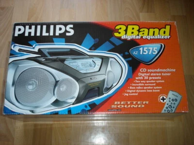 PHILIPS Sound Maschine CD Kassettenrecorder Cassettenrecorder Tuner + FB OVP NEU - Bild 1 von 4