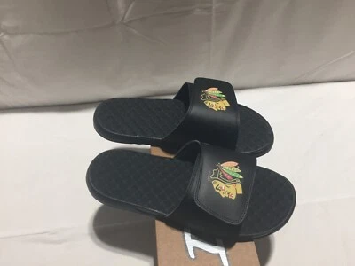 FANATICS Chicago Blackhawks Logo Islide Slides Black Mens Size 14-15 N693 - Image 1 of 4