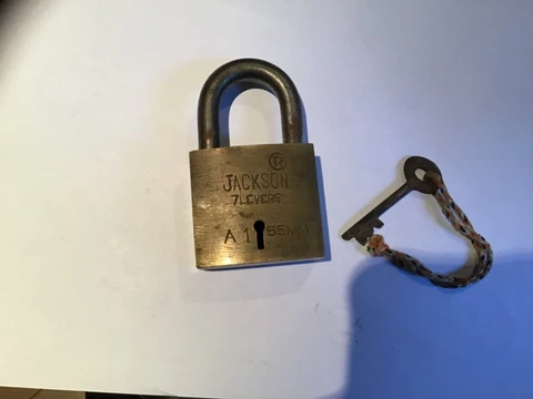 Hand Made Brass Padlock  - Jackson 7 levers - 55mm Cover