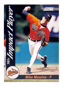 1992 Score 90's Impact Players #48 Mike Mussina HOF Baltimore Orioles