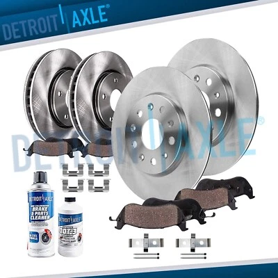 Rotores de freno de disco delanteros traseros pastillas de freno de cerámica 10 piezas para Cadillac ATS 2015-2018 Foto 1 de 4