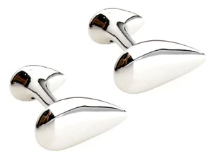 Impresionante Diseño de Gota de Agua Plateado Para Hombre Eslabones de Regalo por GEMELOS DIRECTOS - Imagen 1 de 11