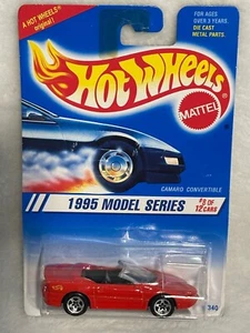 Hot Wheels 1995 Model Series 8/12 #344 Camaro Convertible Red w/ 5SPs - Picture 1 of 11