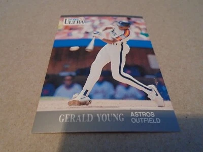 1991 FLEER ULTRA   BASEBALL CARD  HOUSTON ASTROS   / 142 GERALD YOUNG - Image 1 of 2