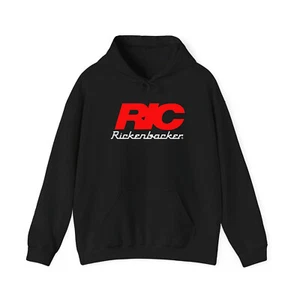 RIC Rickenbacker Rock n Roll Bajo Diseño Clásico Logo Sudadera con Capucha Talla S - 5XL EE. UU. - Imagen 1 de 4