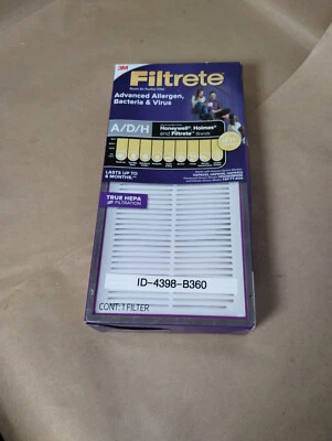 3M Filtrete Advanced Allergen HEPA Filter A/D/H - HAP9243 HAP9415 HAP9423 HPA060 - Image 1 of 4