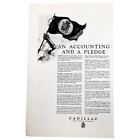 1925 Cadillac Vintage Print Ad An Accounting / Pledge from Executive Leadership