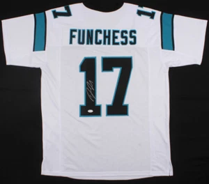 Devin Funchess Signed Panthers White Jersey (JSA)Carolina Wide Receiver/Michigan - Picture 1 of 6