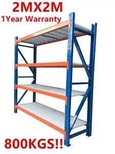 New 2M Garage Warehouse Steel Storage Shelving Shelves Racking Racks Blue - Picture 1 of 7