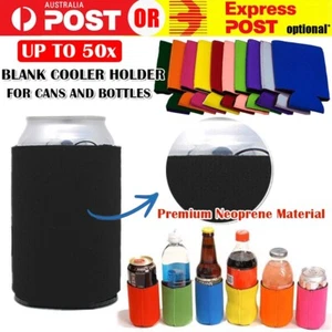 UP 50x Foldable Blank Can Stubby Cooler Holder Sleeve Sublimation Heat Transfer - Picture 1 of 12