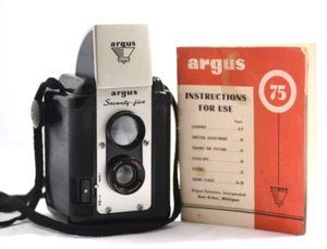 VINTAGE ARGUS ARGOFLEX SEVENTY-FIVE TLR 620 ROLL FILM CAMERA WITH INST 1949-58 - Picture 1 of 6