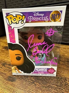 JSA Signed Irene Bedard Funko Pop! Pocahontas 1017 Hot Topic Exclw Protector - Picture 1 of 6
