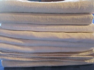 Lot N°72 de 8 torchons anciens en chanvre lin dépareillés reprises trous usures - Photo 1/4