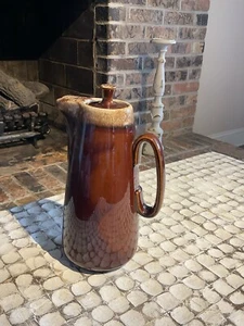 vintage hull pottery brown drip glaze Pitcher Carafe Oven Proof MCM - Bild 1 von 3