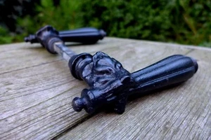 Antik Vintage Deko Türgriff Katze Löwenköpfe Projekt Ersatz Unikat - Bild 1 von 8