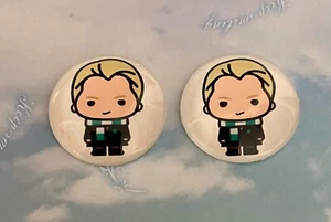 2 x 25mm magical malfoy  pair  cabochon for crafting scrapbooking - Bild 1 von 1