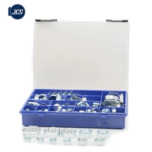 JCS Hi-Grip Hose Clamp Kit | Assortment Box | W1 Zinc Plated | HGZAB1 | 135 pcs - Picture 1 of 4