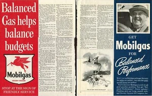 Anuncio impreso a gas Socony Vacuum Mobil 1939 vintage de Colliers 15/07/1939 rojo blanco negro - Imagen 1 de 1