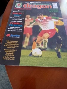 Wales V Italy 1998 European Championship Qualifier Football Programme - Picture 1 of 1