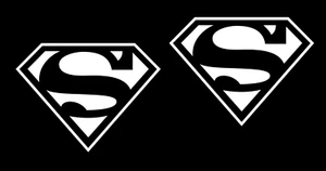 Superman, Super Man Logo Two 5" Vinyl Decals car truck window - Picture 1 of 4