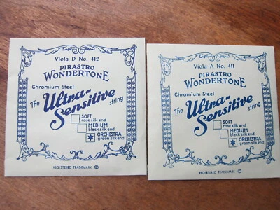 CUERDAS A Y D. VIOLA: PIRASTRO WONDERTONE. W. ALEMANIA.FINAL DE BOLA Foto 1 de 4