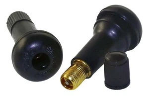 100 valves TR413 en caoutchouc pour pneu/roue voiture/moto avec jante tôle/alu - Picture 1 of 4