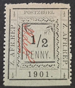 PIETERSBURG SUDAFRICA 1901 Muy Bisagras Perf 1/2d Sin Marcar Tipo FIRMADO - Imagen 1 de 2