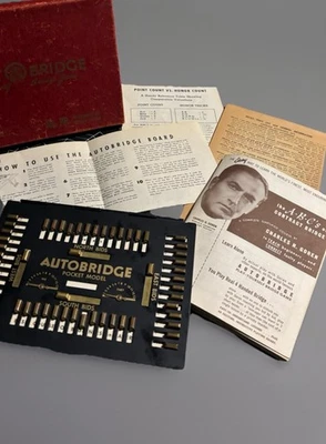 Vintage Autobridge Pocket Model Game & Box Complete-48 Deal Cards Charles Goren - Image 1 of 4