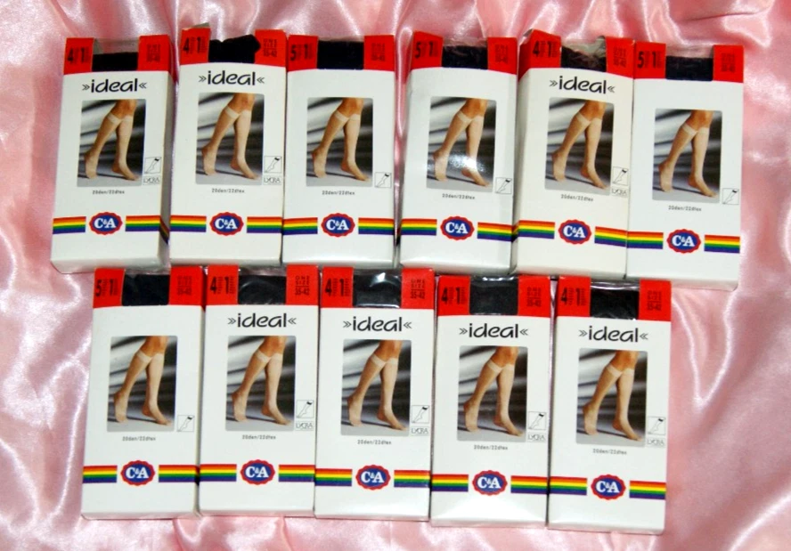 45 Paar Kniestrümpfe * FEINKNIESTRÜMPFE Einheitsgröße **IDEAL **  20 DEN - Bild 1 von 2