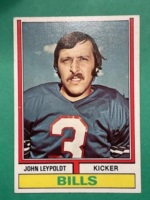 John Leypoldt 1974 Topps Football Card #288 - Buffalow Bills Kicker - Image 1 of 2