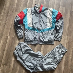 Vintage Sergio Tacchini GRY Trainingsanzug Jacke & Hose 80er 90er Größe 40 Medium - Bild 1 von 20
