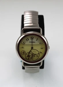 Fossil Uhr Herren Silber Edelstahl Stretch Batterie 30m Creme Quarz - Bild 1 von 6