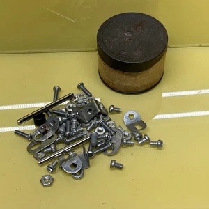 lot of 60+ Gilbert Erector Assorted screws, nut, angles, original parts can - Picture 1 of 3