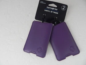 Samsonite Gepäck Vinyl Anhänger 2 Stück Dark Plum Neu - Bild 1 von 3