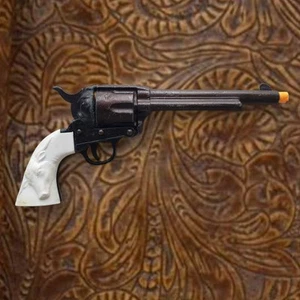 Vintage Marx Mini 3½" Western Colt Revolver Die-cast Toy Cap Gun Steer Handle - Picture 1 of 5