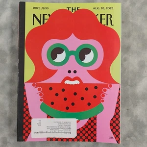 The New Yorker Magazine Aug 28 2023 Cocomero Cover Ronan Farrow Elon Musk - Picture 1 of 2