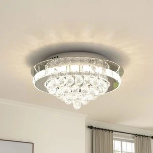 Premium 2-Tier Cool White LED Crystal Chandelier with Pendant Lamp Ceiling Light - Picture 1 of 6