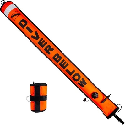 Diving SMB Surface Marker Buoy, High Visibility Inflatable Scuba Signal Tube - Image 1 of 4