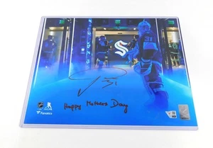 Foto a color firmada por Philipp Grubauer 11x14 con inscripción Kraken Fanatics automática - Imagen 1 de 3