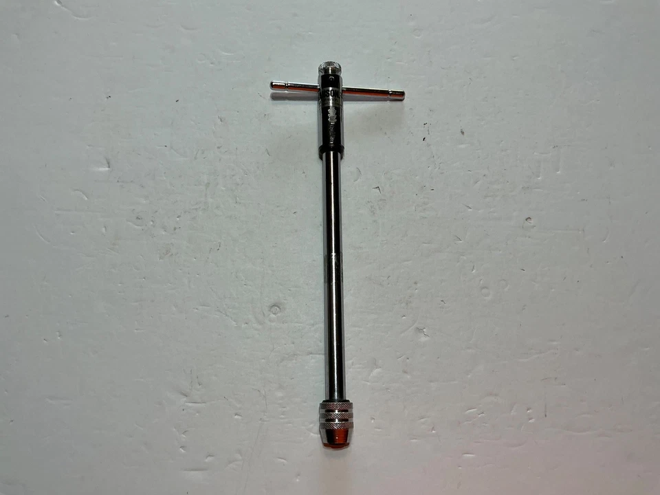NOS Hanson TAP WRENCH, 12” RATCHETING T-HANDLE – for 1/4” to 1/2” taps Germany - Image 1 of 4