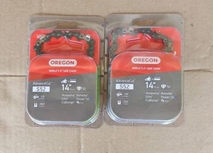 Oregon S52 Advance Cut, 14", Chainsaw Chain, Echo Husqvarna Poulan Lot Of 2 - Picture 1 of 1