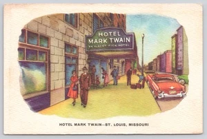 Hotel Mark Twain St. Louis Missouri MO Albert Pick Hotel Postcard - Picture 1 of 2