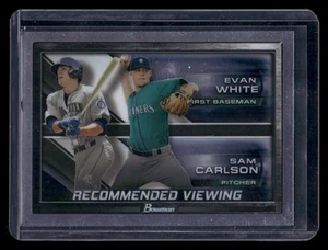 2017 Bowman Draft #RV-SEA Evan White / Sam Carlson Recommended Viewing Mariners - Picture 1 of 2