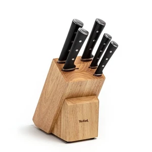Tefal K232S5 5-teiliges Küchenmesser- Set + Holzmesserblock Ice- Force - Bild 1 von 8