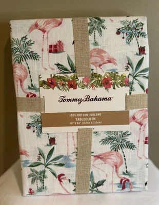 Tommy Bahama Tropical Navidad Flamencos Pastel 60X84 Mantel Nuevo Foto 1 de 2